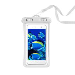  Чехол влагоустойчивые max 6,7&quot; светящиеся  Белый оптом